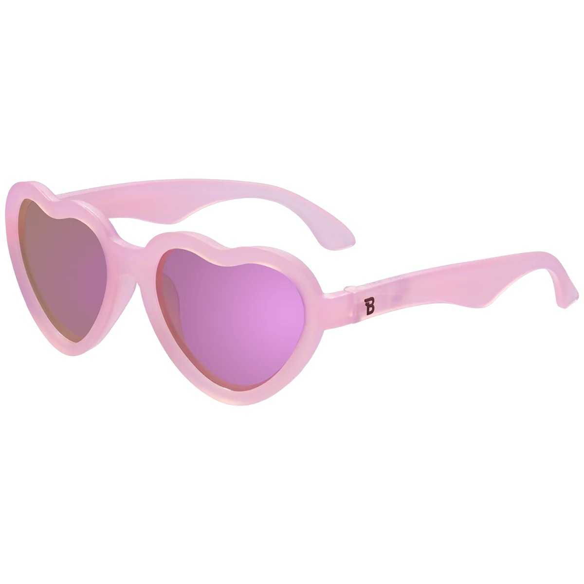 Frosted Pink Heart | Purple Polarized Mirrored Lenses