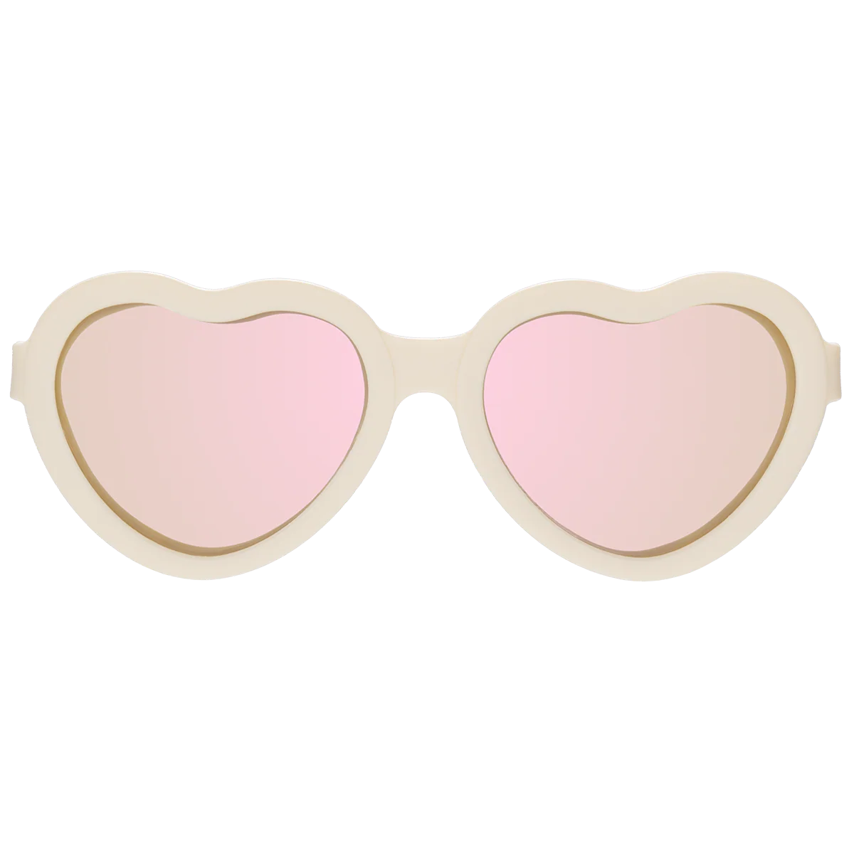 Sweet Cream Heart | Rose Gold Polarized Mirrored Lenses