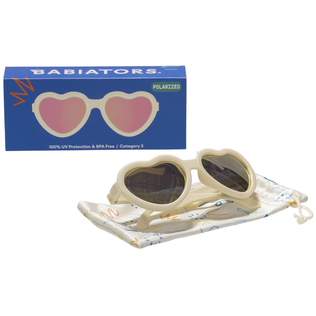 Sweet Cream Heart | Rose Gold Polarized Mirrored Lenses