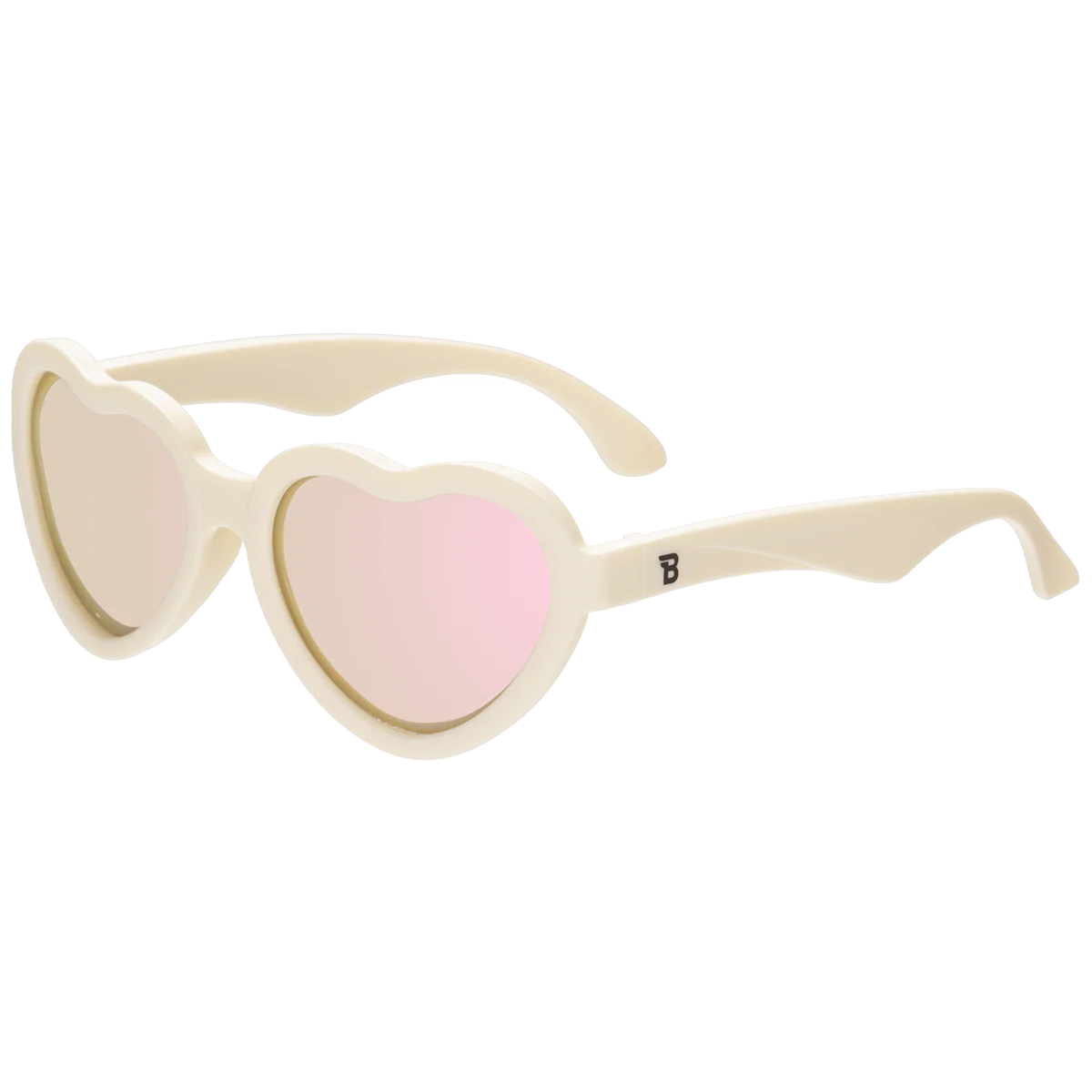Sweet Cream Heart | Rose Gold Polarized Mirrored Lenses