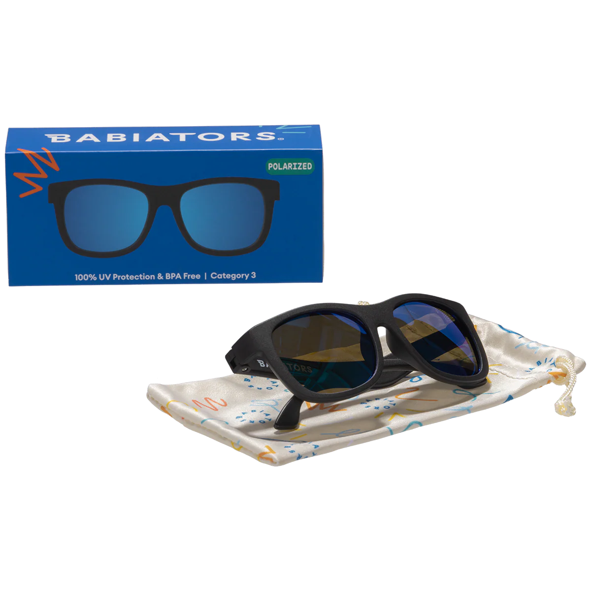 Jet Black Polarized Navigator | Cobalt Mirrored Lens