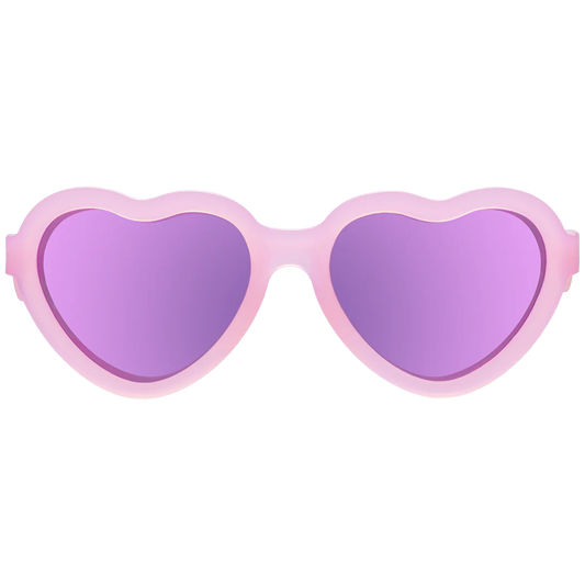 Frosted Pink Heart | Purple Polarized Mirrored Lenses